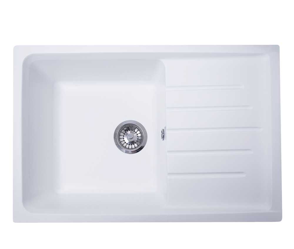 Мойка каменная GranAlliance G-41 (734х483) прямоугольная МОЛОЧНЫЙ 