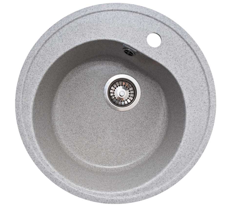 Мойка каменная GranAlliance G-10 d500 круглая СЕРЫЙ (405)