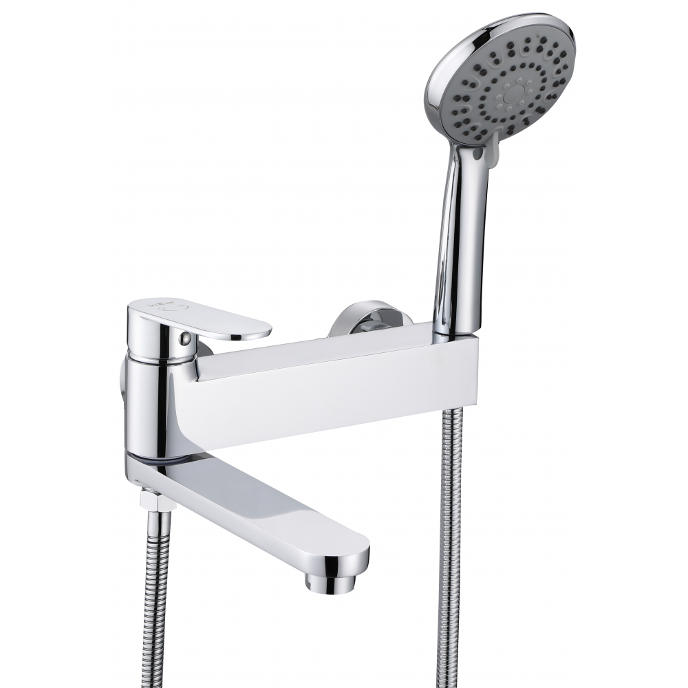 083532 Смеситель для ванны, однорычажный, короткий излив, ручной душ (10/1)