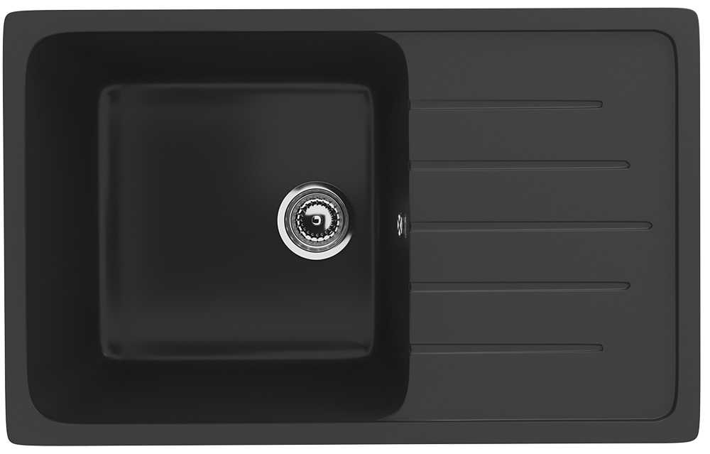 U-400-344 Мойка Ulgran 750*500 УЛЬТРА-ЧЕРНАЯ