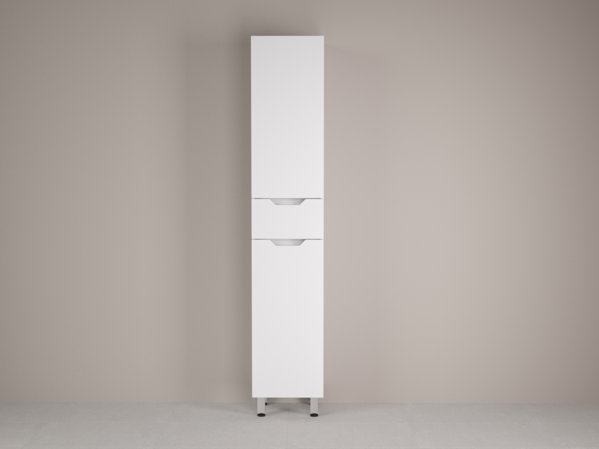 SL Пенал напольный "ОСТИН-1 360" 1ящ ЛЮКС БЕЛЫЙ SOFT PLUS