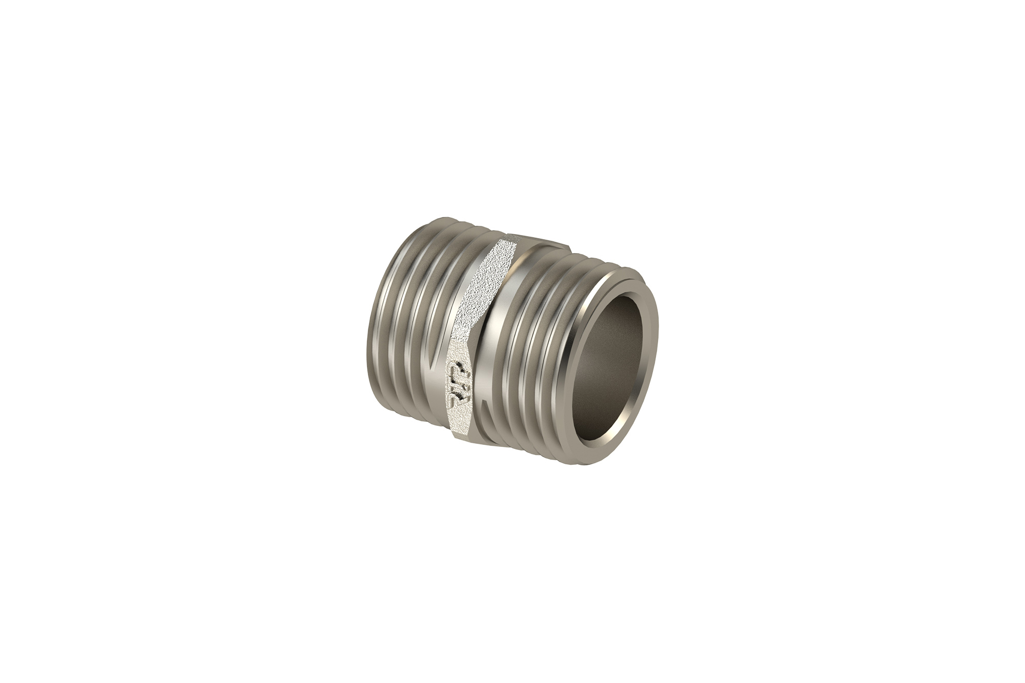 Ниппель латунный никелирован. 3/8" Ш, РТП 25099