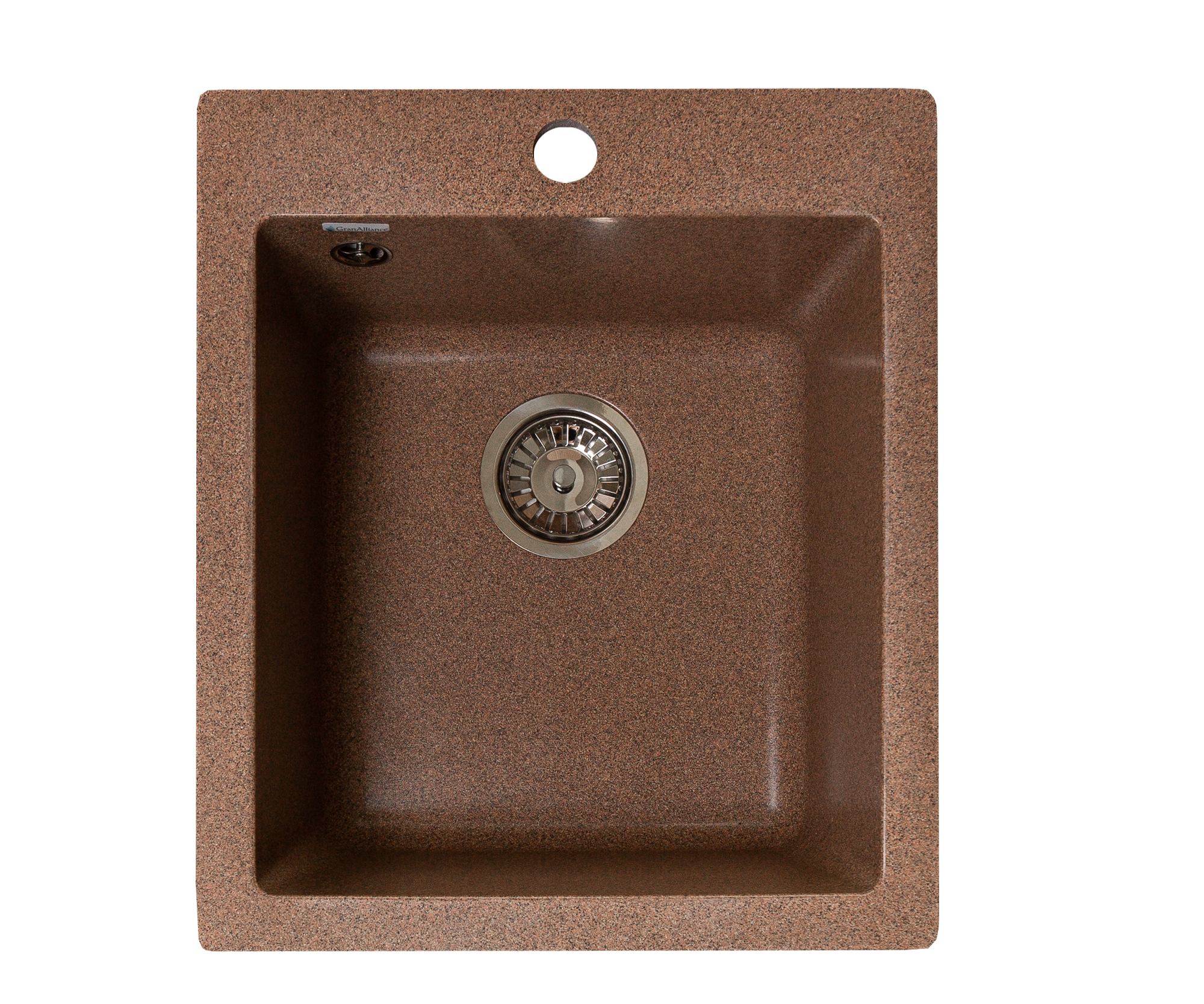 Мойка каменная GranAlliance G-24 (492х417) прямоугольная ТЕРРАКОТ (U404)