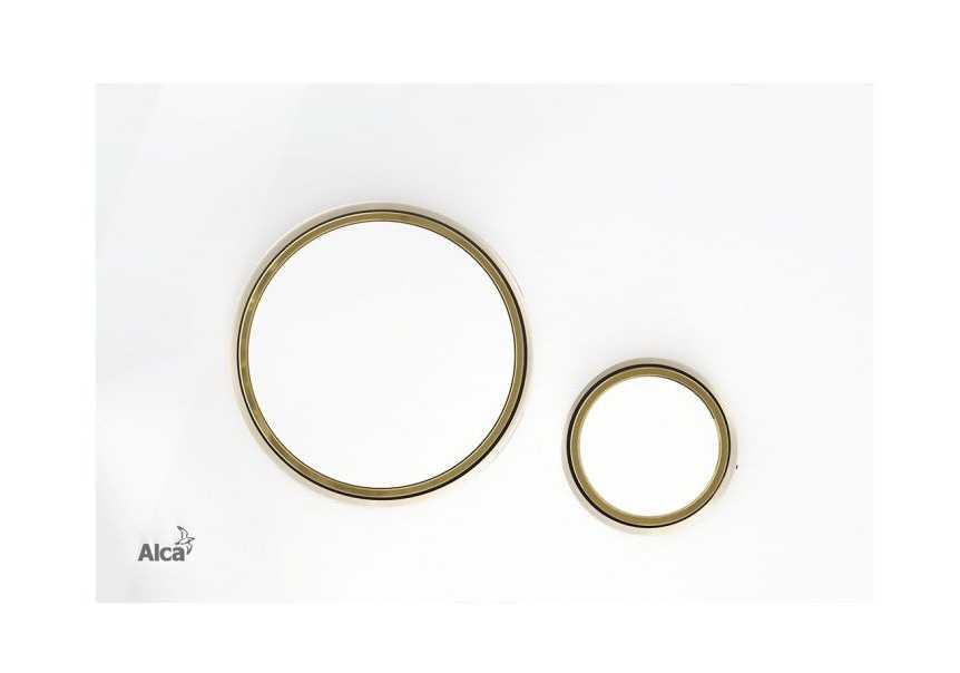 Alca Plast Кнопка управления, белый-золото M775