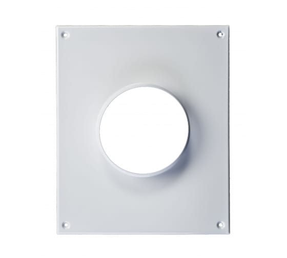 Торцевая площадка с фланцем метал. 200х240/d140 ЭВЕНТ ТП140 белая