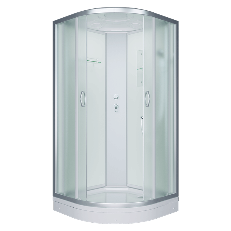 Душ. кабина 100x100x215 ERLIT ER3510P-C3-RUS низкий поддон хром/матовое