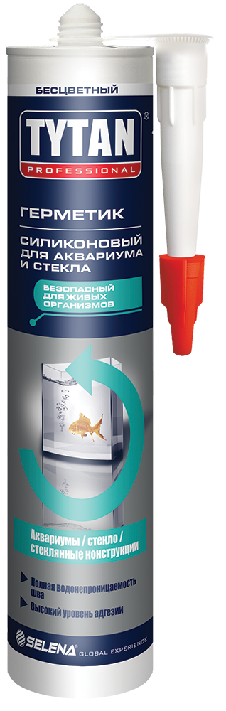 Герметик силиконовый для аквариумов и стекла TYTAN Professional 280мл. Бесцветный 