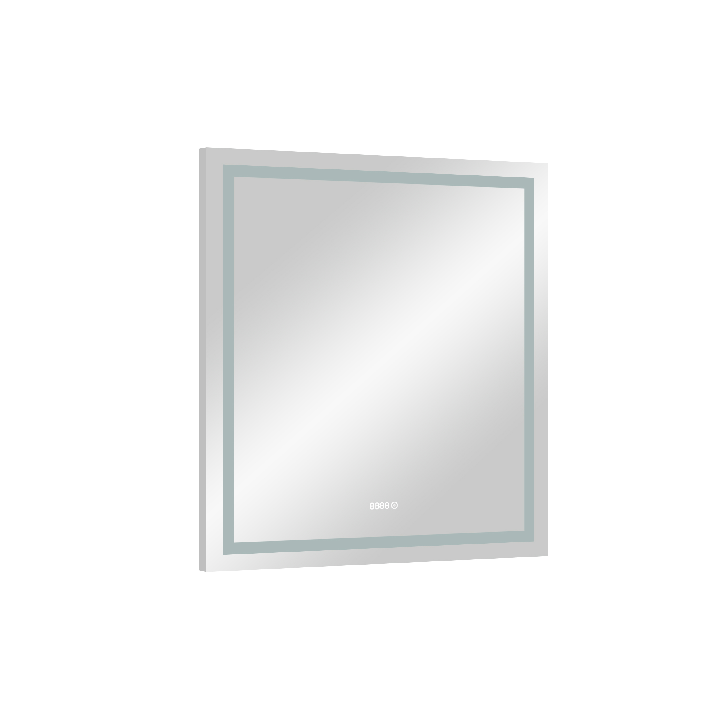 Зеркало с Led-подсв. "Verte" 800х900 с часами, датчиком движения. ЗЛП630