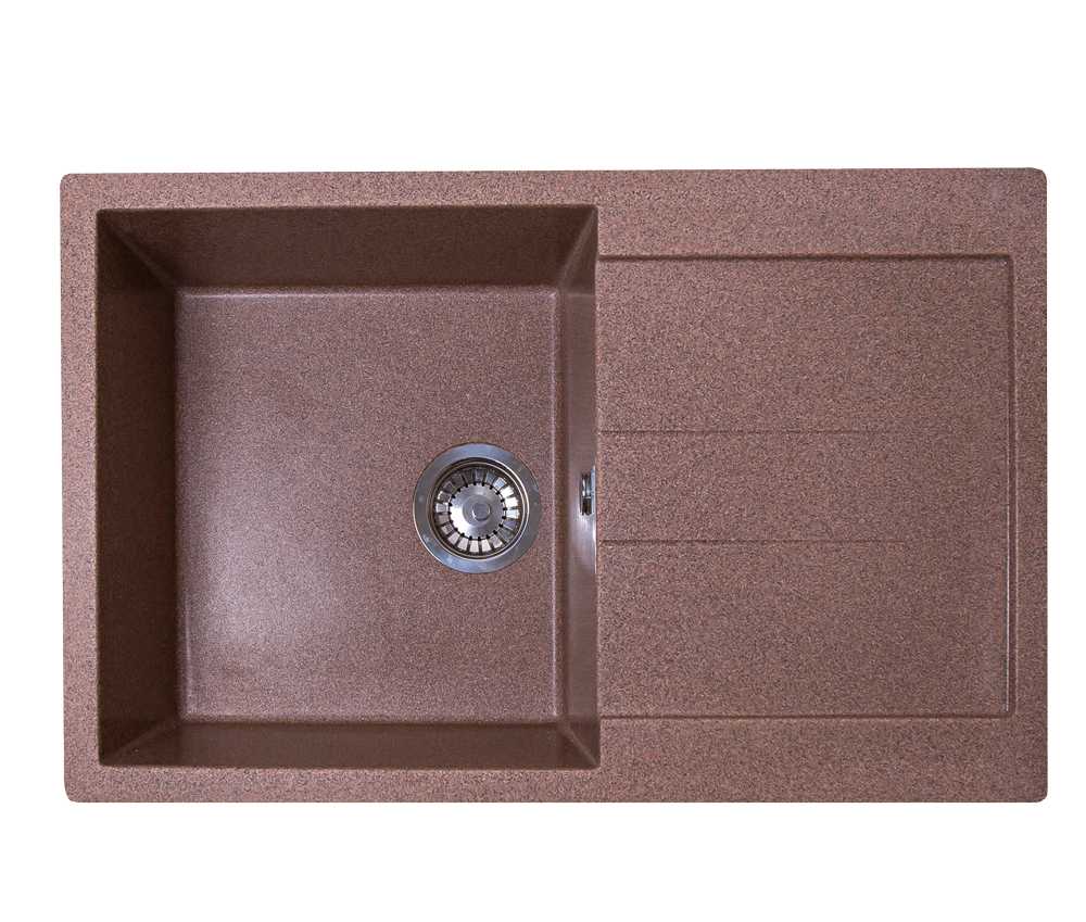 Мойка каменная GranAlliance G-40 (770х493) прямоугольная ТЕРРАКОТ (U400)