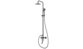 VODA Душевая система со смесителем VESSEL GUN METAL, арт.VST3000GM/VST250VSLGM