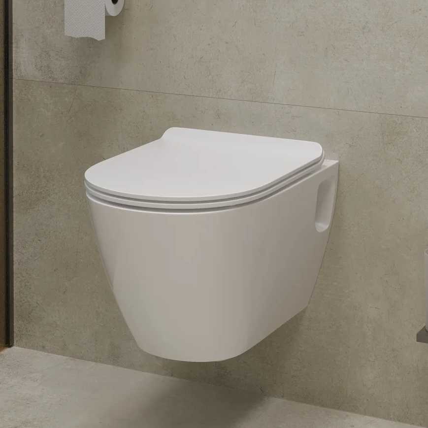 Унитаз подвесной "Art Rimless Slim" Белый S1 БЕЗОБОДКОВЫЙ /Sanita LUX/