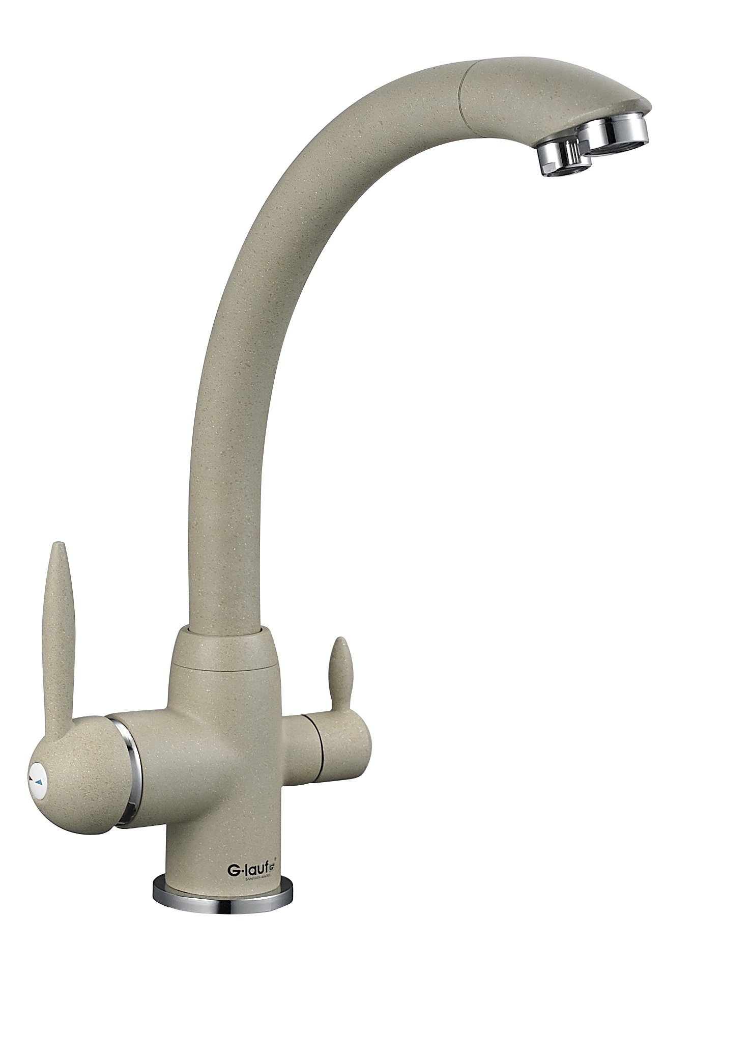 GOP18-A093KS G-LAUF Смеситель д/кухни d40 с фильтром. Бежевый