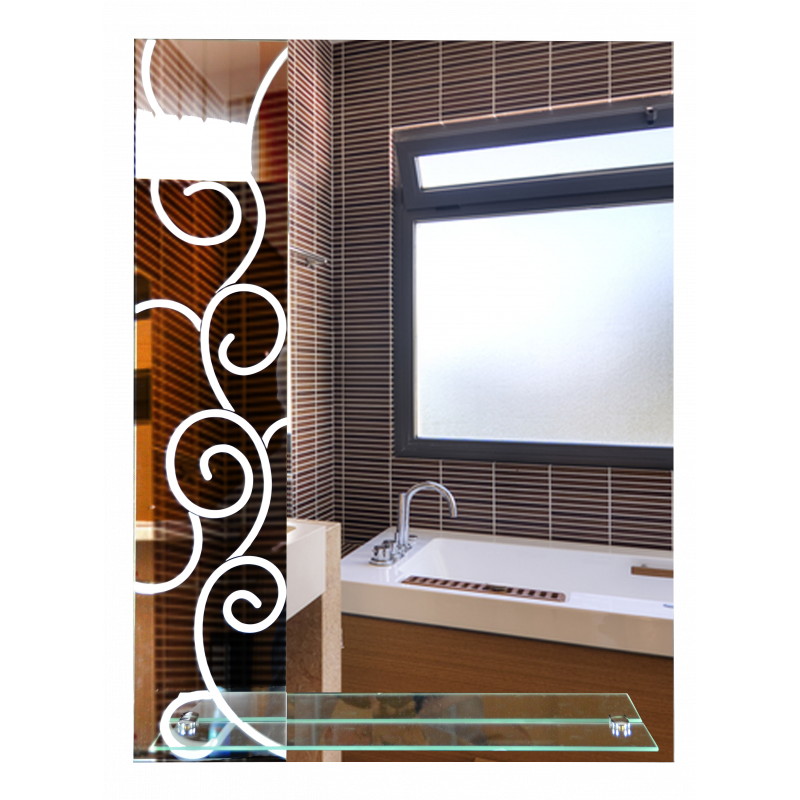 Зеркало "Жанто" 590х800мм 1 полочка B076**