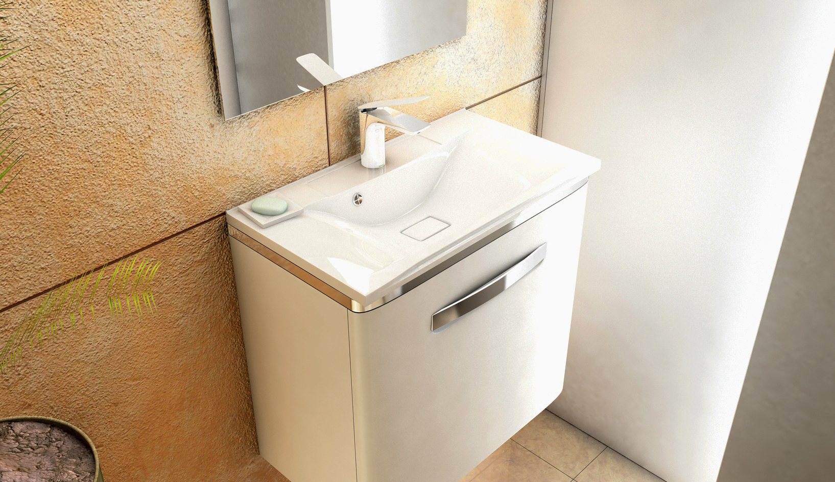 Раковина мебельная "Elen/Milen 750" 750x445x155**