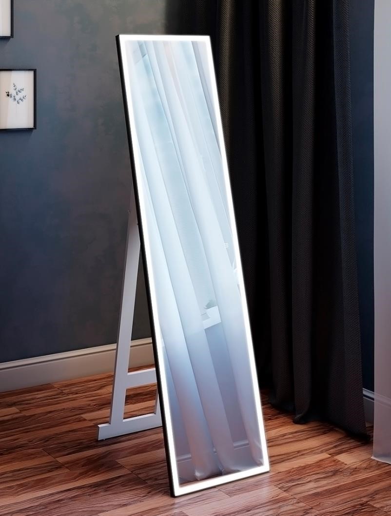 Зеркало с Led-подсв. "Tower White" 450х1750 сенсор напольное ЗЛП960