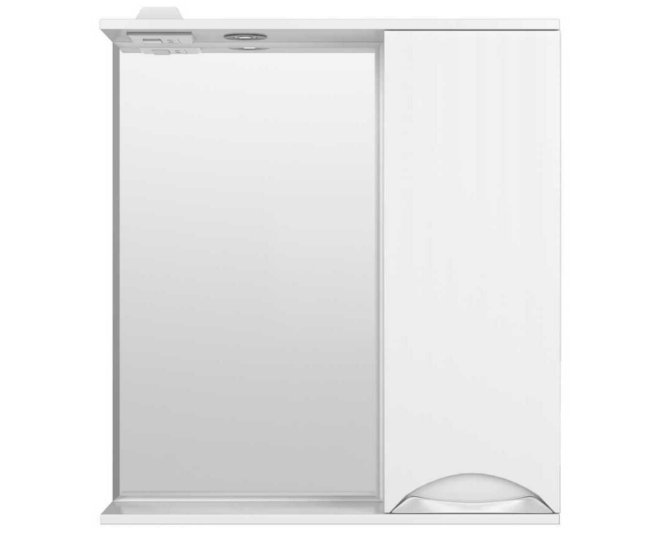 SL Зеркальный шкаф "ЖАСМИН 700/С" с подсветкой ЛЕВЫЙ