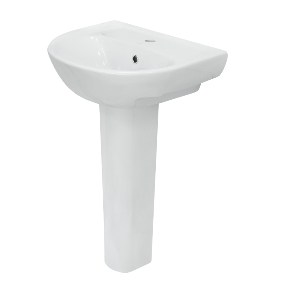 Умывальник пьедестальный Эталон 55 Белый S1 /Sanita/