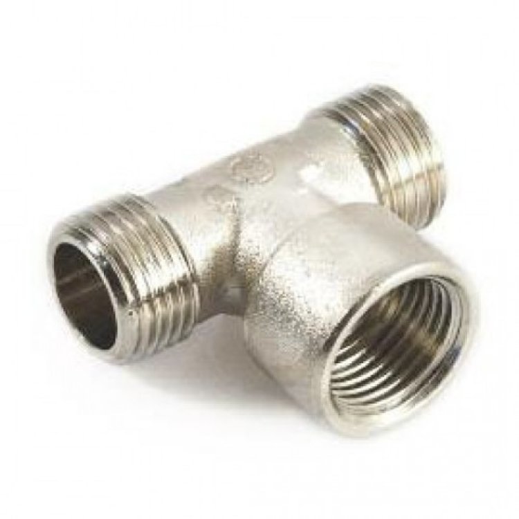 НИКЕЛЬ Тройник переходной  1/2"ш-1/2"г-1/2"ш THFHN333 ViEiR (10/100)