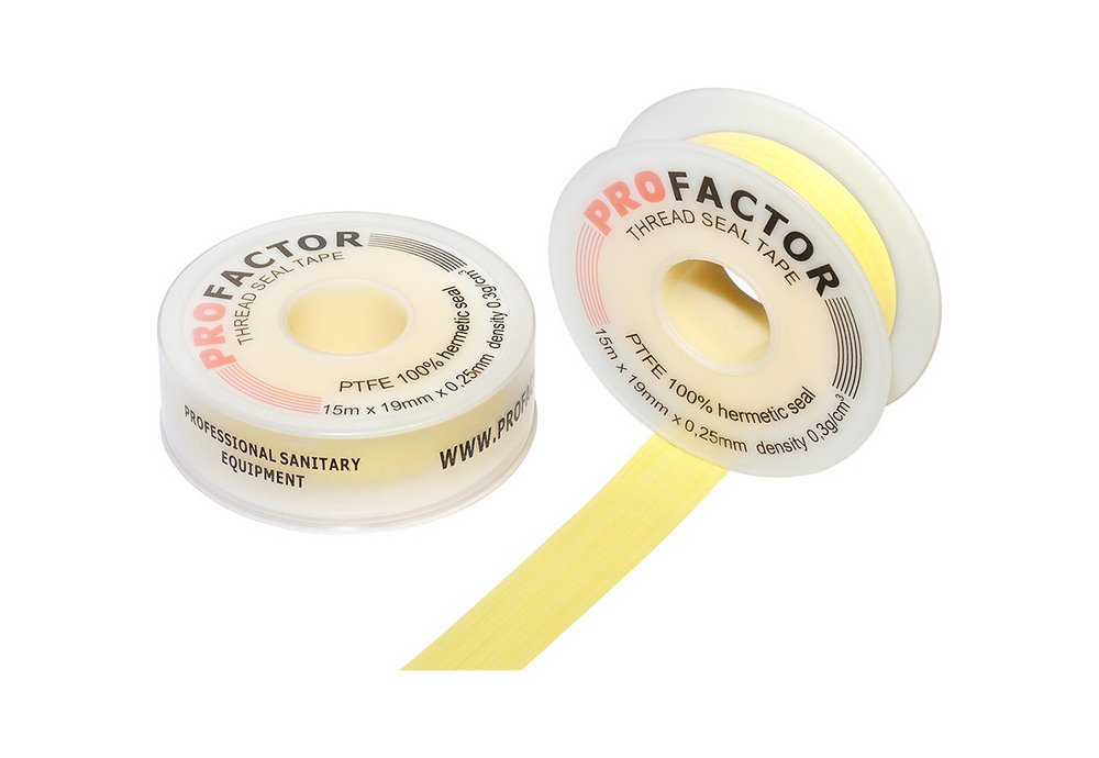 PF Лента ФУМ желтая 15м*19мм*0,25мм 0,3г/см3