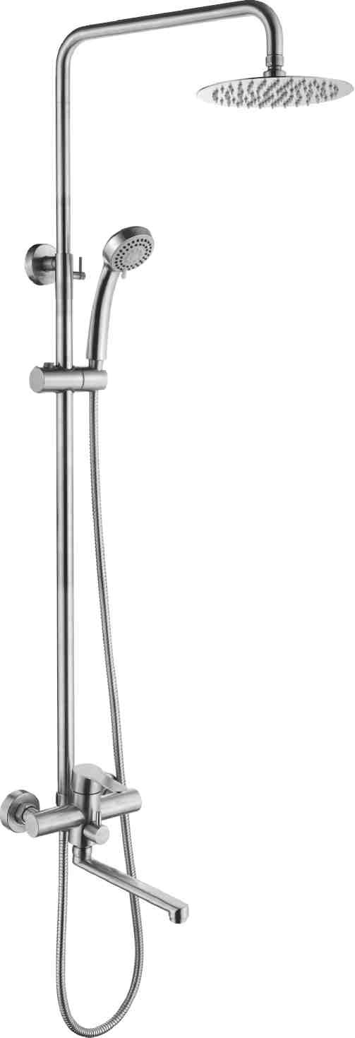 83103-1 Accoona Смеситель д/ванны зонт излив 20см. Нерж (1/4)