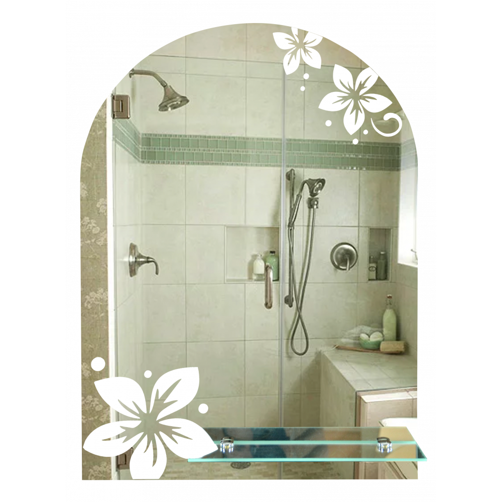 Зеркало "Жасмин" 535х680мм 1 полочка. B077**