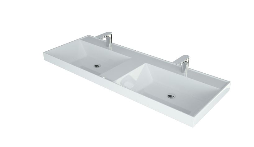 Раковина мебельная "Classica 1200" с 2 отверстиями под смеситель /Madera/