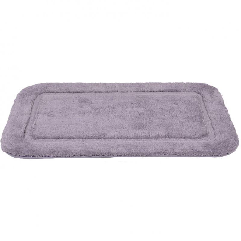 Коврик для ванной 1-пр Lux Border ПЛЮШ 50x80 Grey