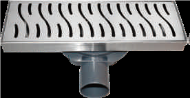 AF20410-30 Душевой трап с гор.выпуском.10х30 нерж.сталь