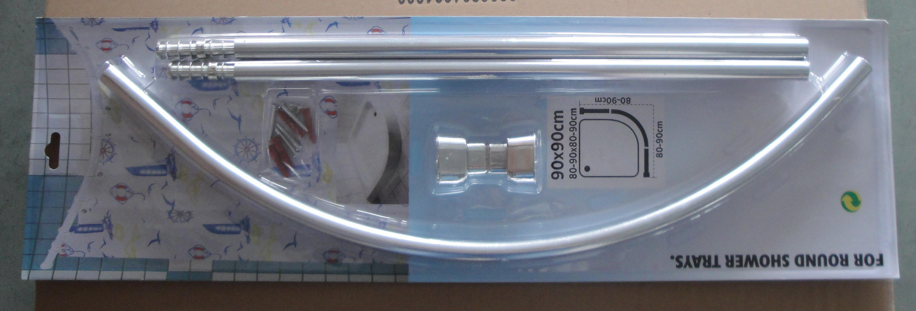 Карниз для ванной дуга хром 90х90 ZALEL (1/20)