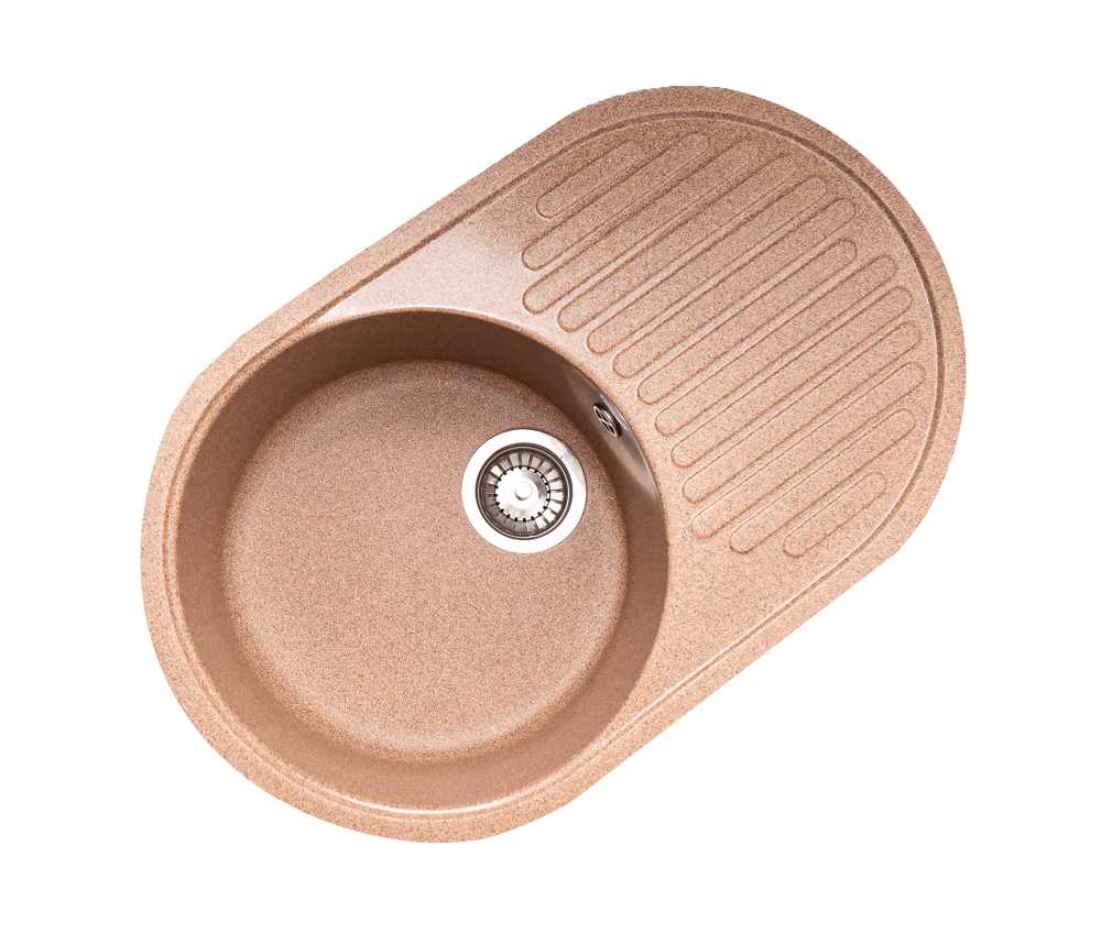 Мойка каменная GranAlliance G-30 (717х455) круглая ТЕРРАКОТ (U107)
