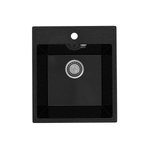 PR-M 425-004 Мойка Practik 425х485мм ЧЕРНЫЙ ОНИКС без сифона