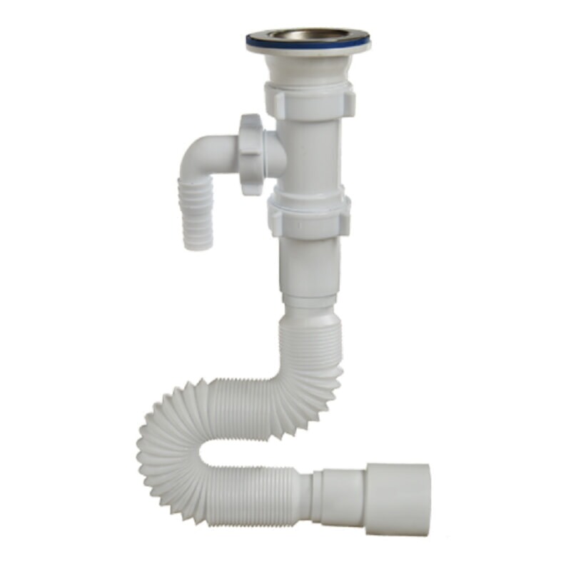 30135-А ОРИО гибкая труба с выпуском 1 1/2 х 40/50, с одним отводом, длина 1325 мм