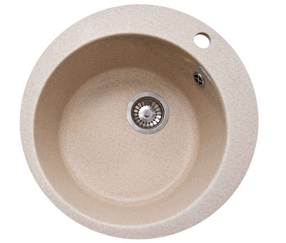 Мойка каменная GranAlliance G-11 d495 круглая БЕЖЕВЫЙ (U101)