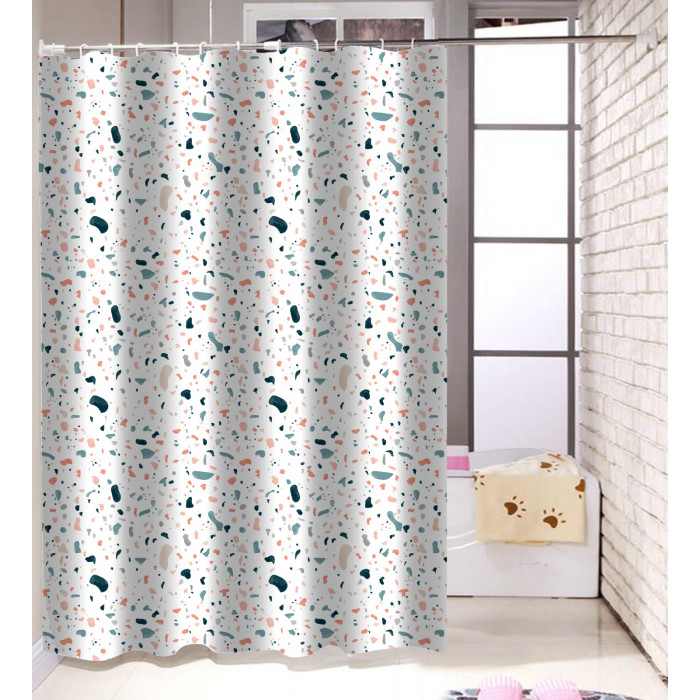 Штора для ванной с кольцами полиэстр (ткань) 180х200 ZALEL 232552