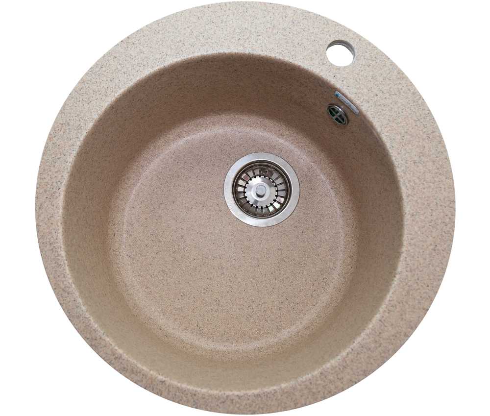 Мойка каменная GranAlliance G-11 d495 круглая ПЕСОК (U101)