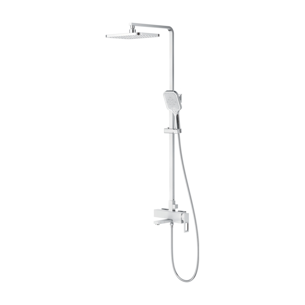 AF18510G Душевая система со смесителем и тропическим душем Латунь БЕЛАЯ