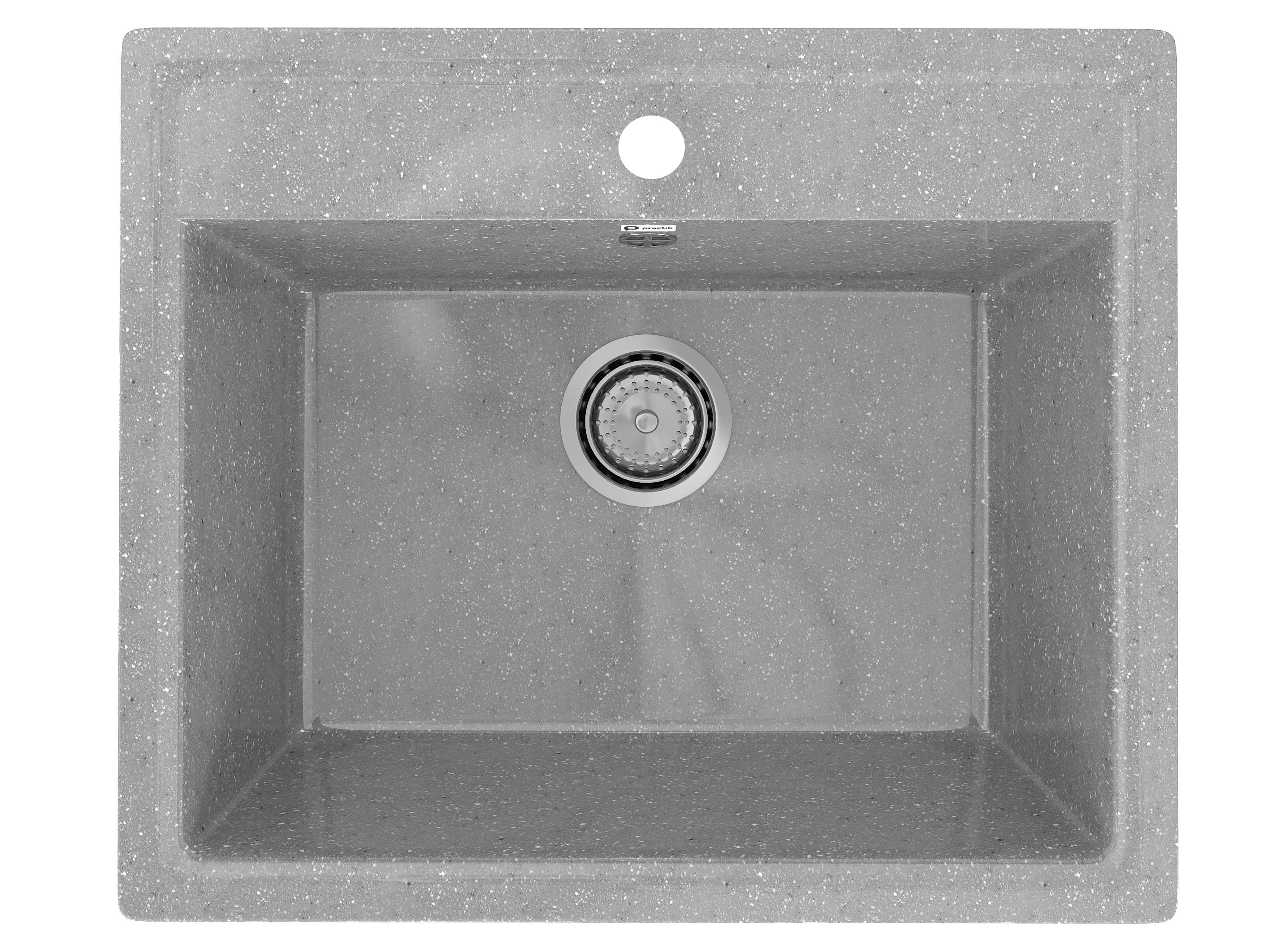 PR-M 565-003 Мойка Practik 565х495 СВЕТЛО-СЕРЫЙ без сифона