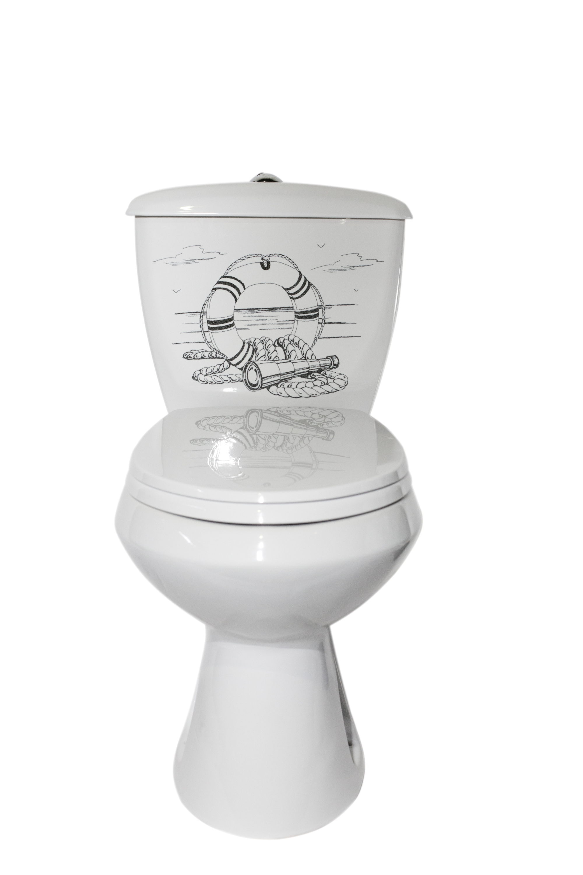 Унитаз-компакт "Элисса -ДЕКОР" белый /СТ. Оскол/