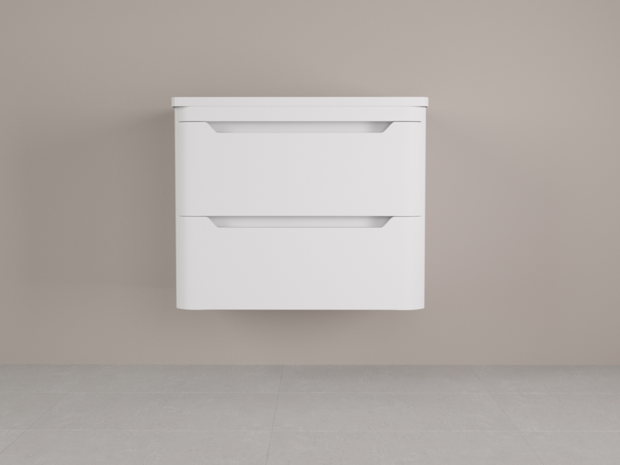 SL Подстолье подвесное "ОСТИН 70" 2 ящ. под рак. "ALBA 70" ЛЮКС БЕЛЫЙ SOFT PLUS