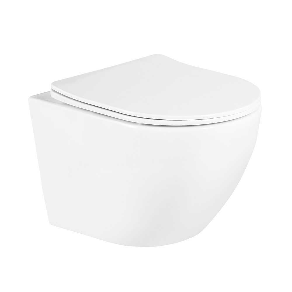 *Унитаз подвесной безободковый BELBAGNO UNO сиденьем Soft-Close BB3105CHR/SC**
