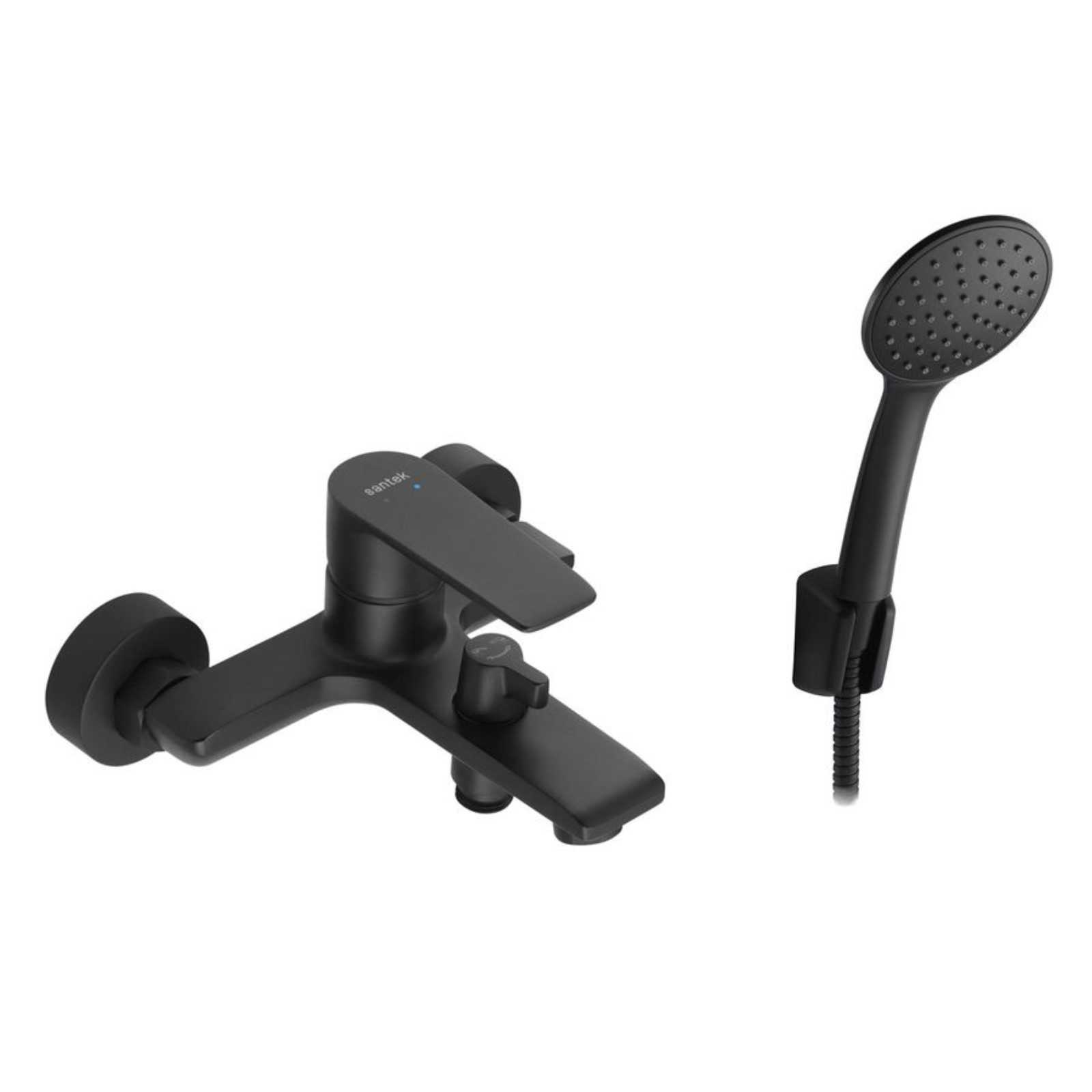 Смеситель Арма для ванны-душа с аксессуарами. Черный матовый WH5A10007N001/Santek 