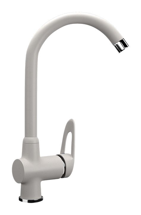 U-006-331 Смеситель Ulgran высокий нос БЕЛЫЙ